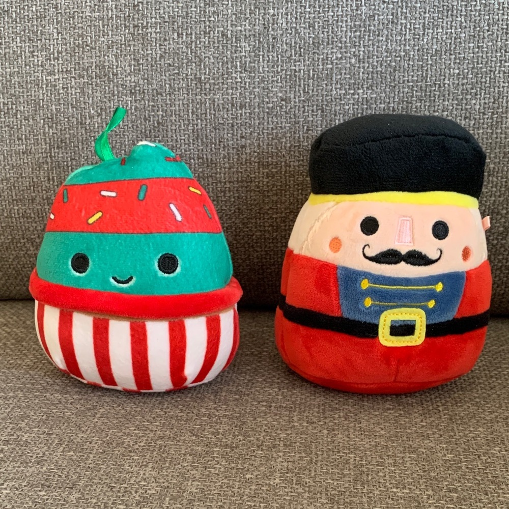 Squishmallows 5” Ornament and Nutcracker Soldier Christmas Plush Stuffed Toys
